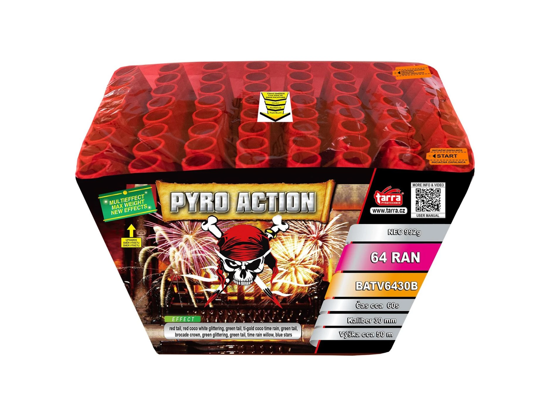 BATERIE VÝMETNIC PYRO ACTION 64 RAN  2/1