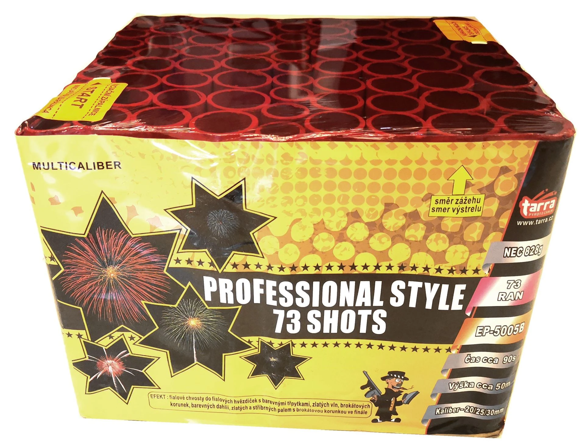 OHŇOSTROJ - BATERIE VÝMETNIC PROFESSIONAL STYLE BOX 73 RAN 4x1 - multikalibr