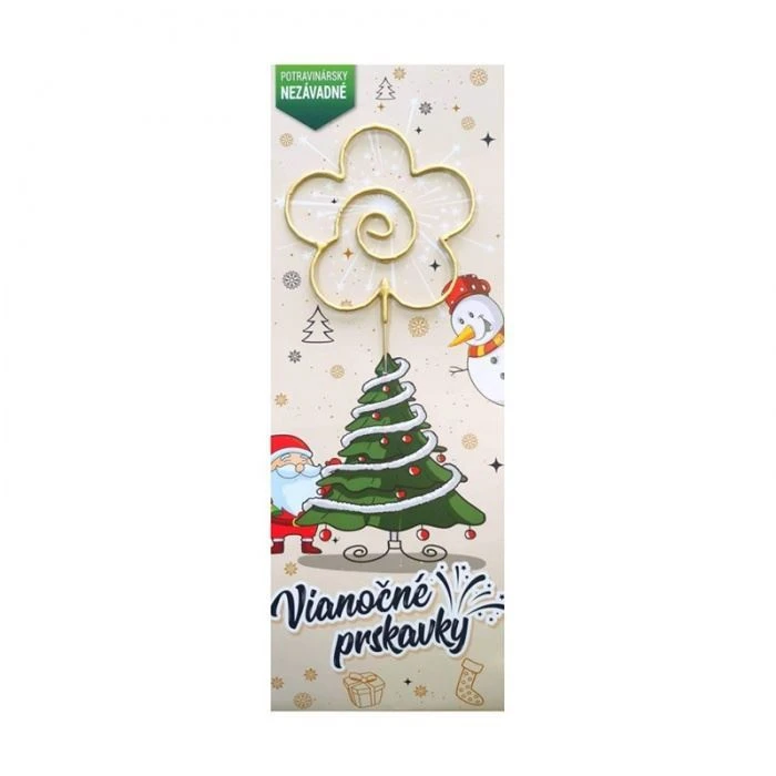 Vánoční VESELÉ prskavky - mix tvarů - 30cm