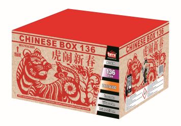 Ohňostroj - BATERIE VÝMETNIC CHINESE BOX 136 RAN 2/1 - multikalibr - BAT13630D